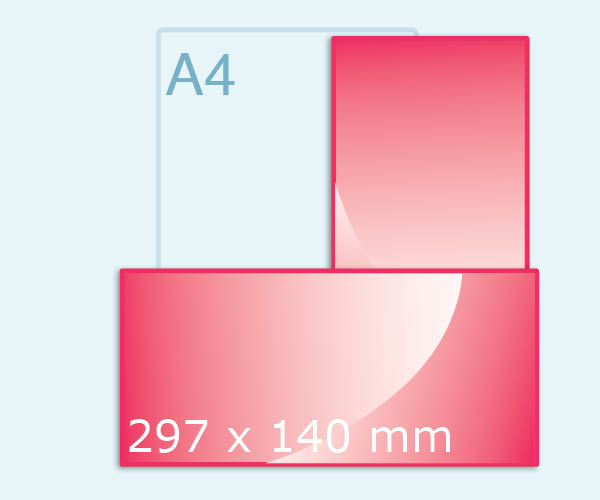 140 x 297 kaart staand maken