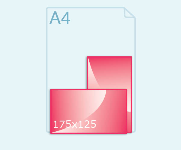 125 x 175 kaart liggend maken