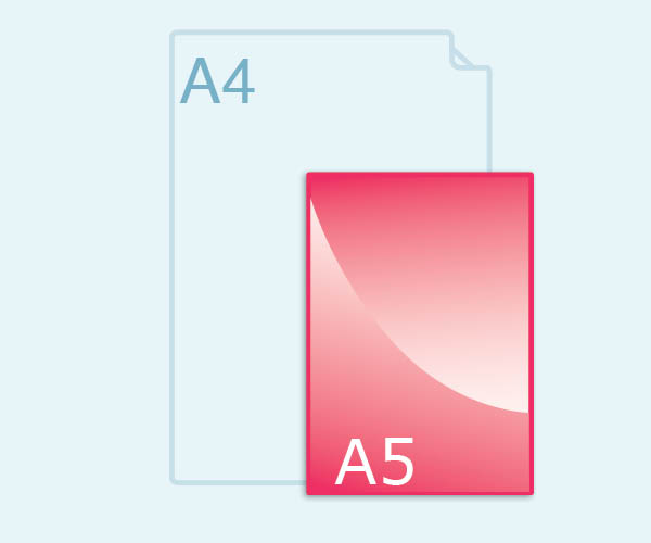A5 kaart staand maken