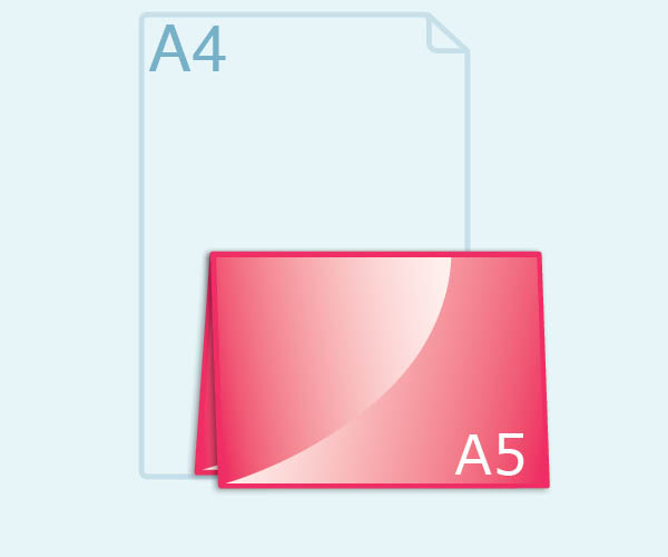 A5 kaart liggend maken