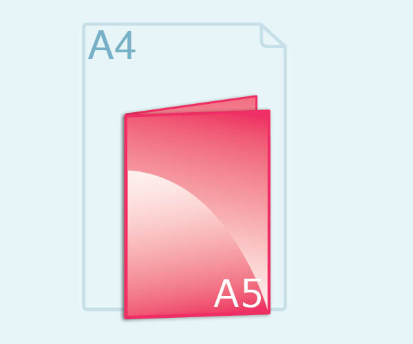 A5 kaart staand maken